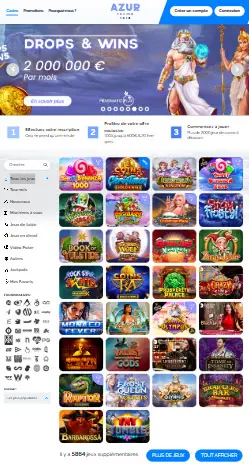 l'application et interface CASINO VASY