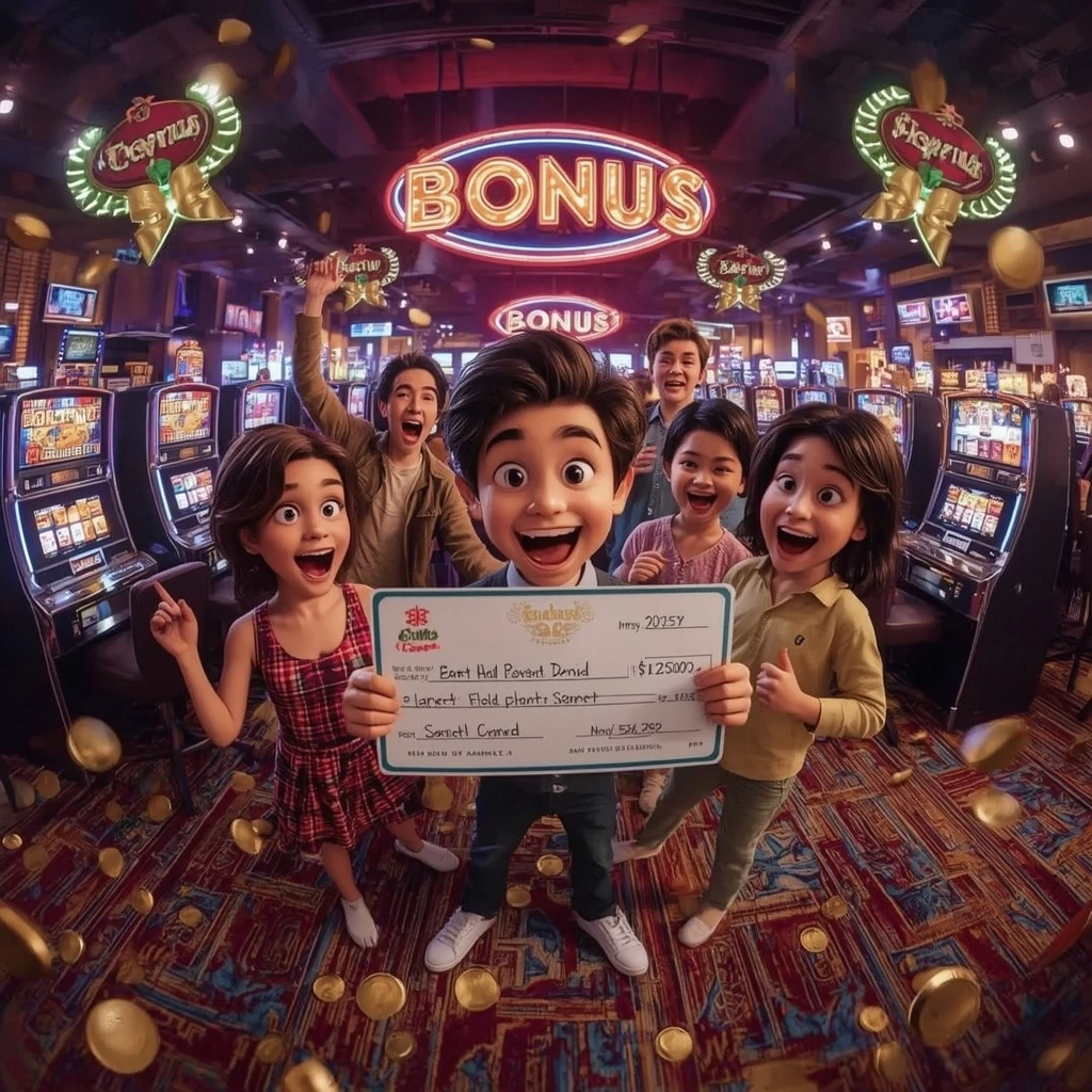 bonus dans les mains de l'homme au casino CASINO VASY