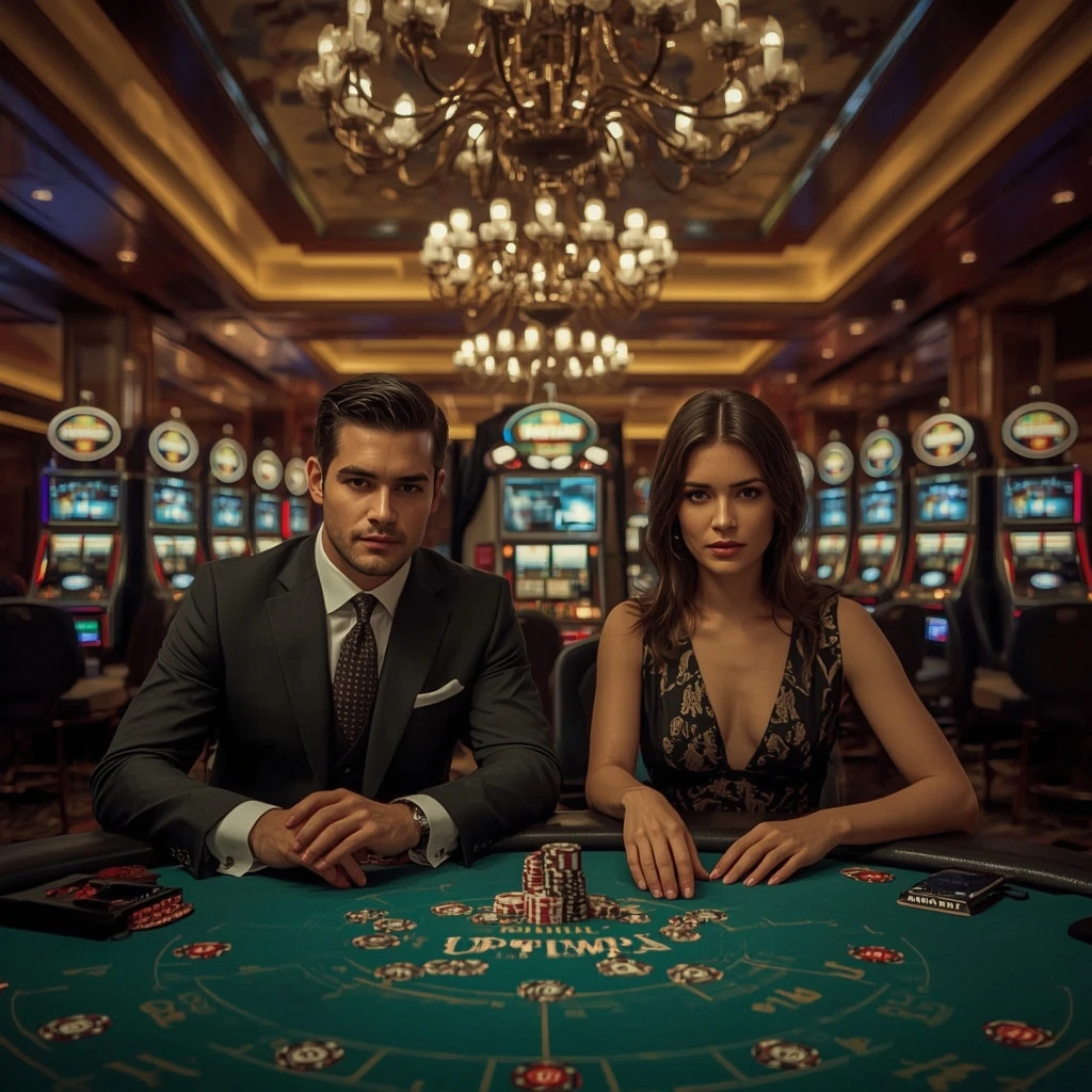 Deux joueurs de poker dans un CASINO VASY